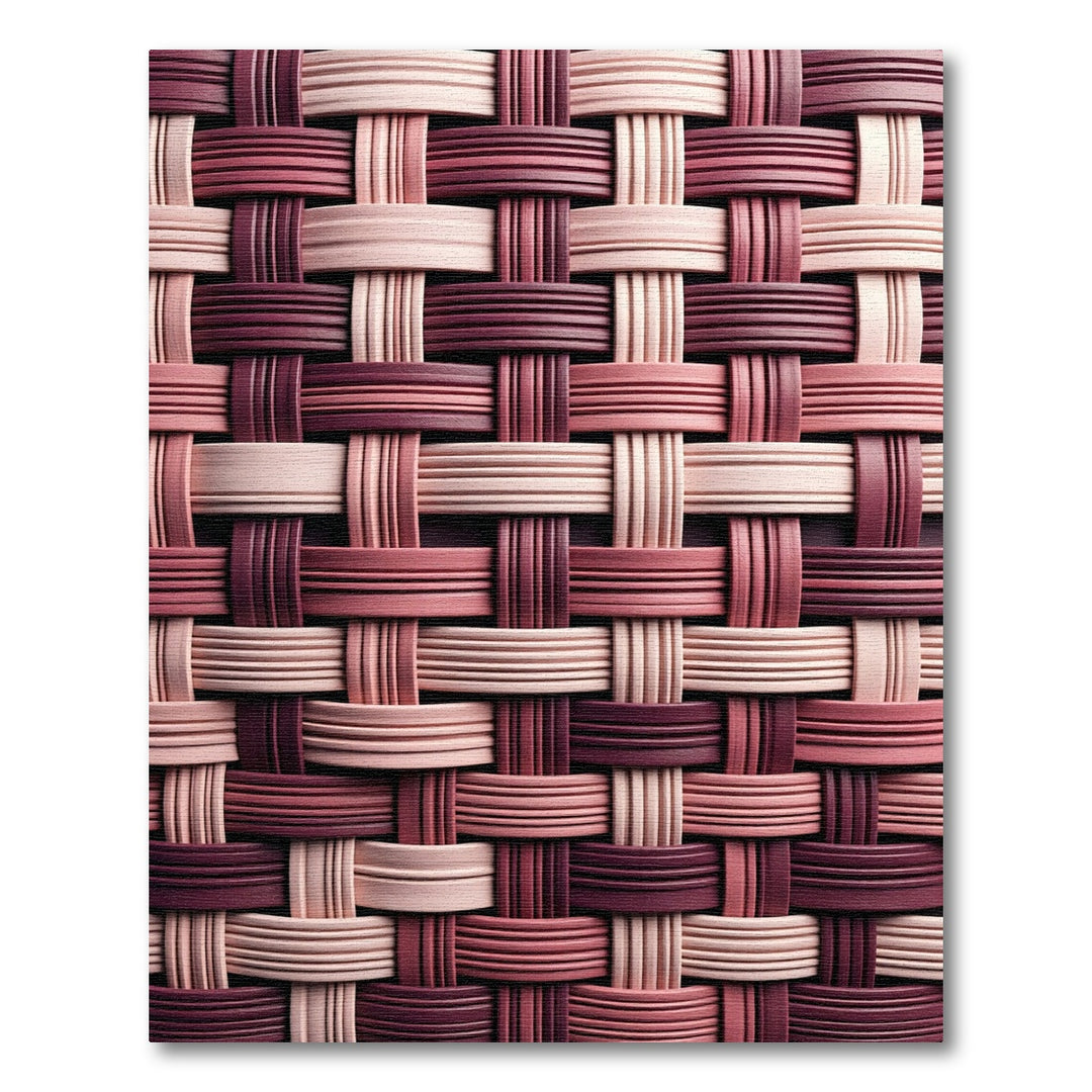 Rose Gold Woven Plaid Texture Rug