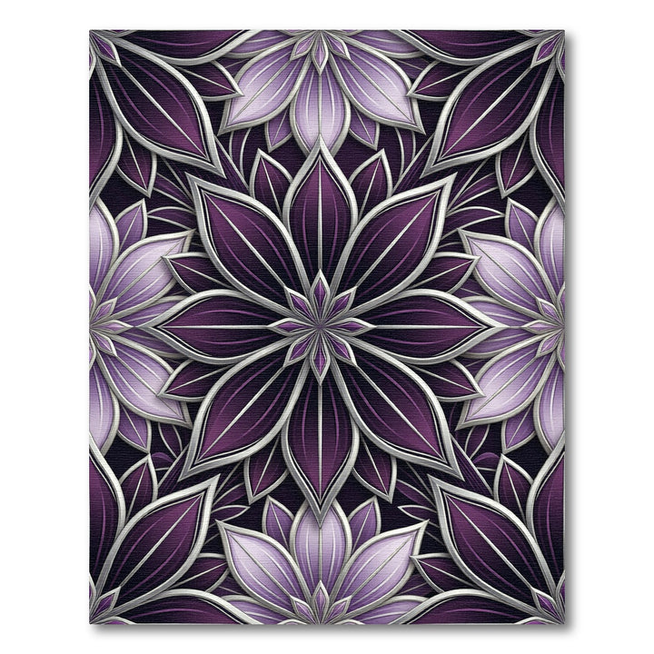 Geometric Orchid Floral Mandala Rug
