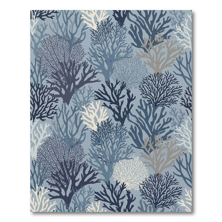 Deep Blue Coral Reef Collection Rug