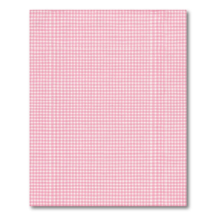 Pink Rustic Farmhouse Pink Gingham Check Area Rug