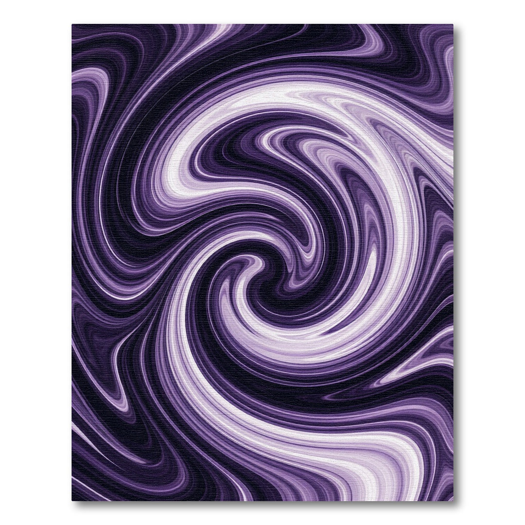 Abstract Purple Swirl Rug