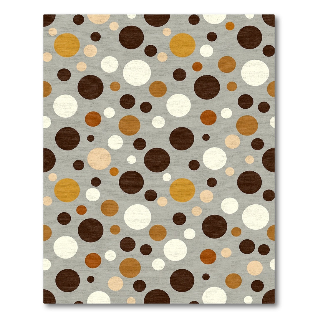 Earthy Tone Polka Dot Scatter Rug