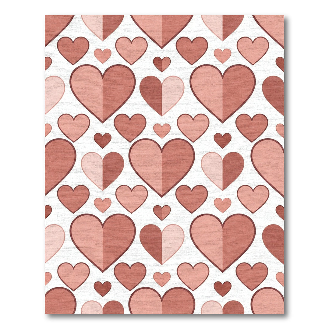 Romantic Blush Hearts Seamless Pattern Rug
