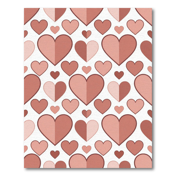 Romantic Blush Hearts Seamless Pattern Rug
