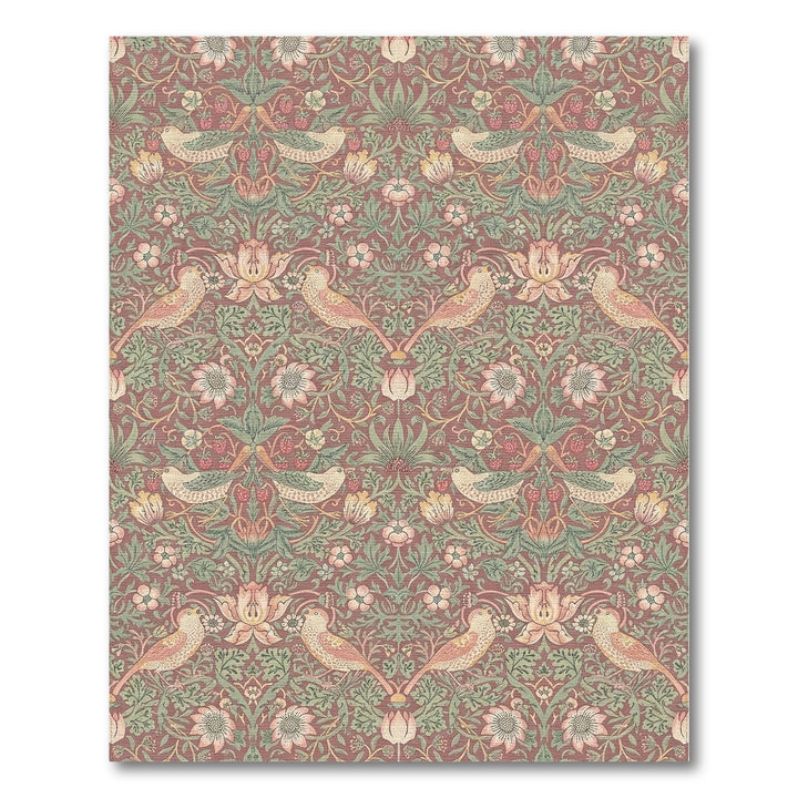 Rose Vintage Bird Floral Garden Rug