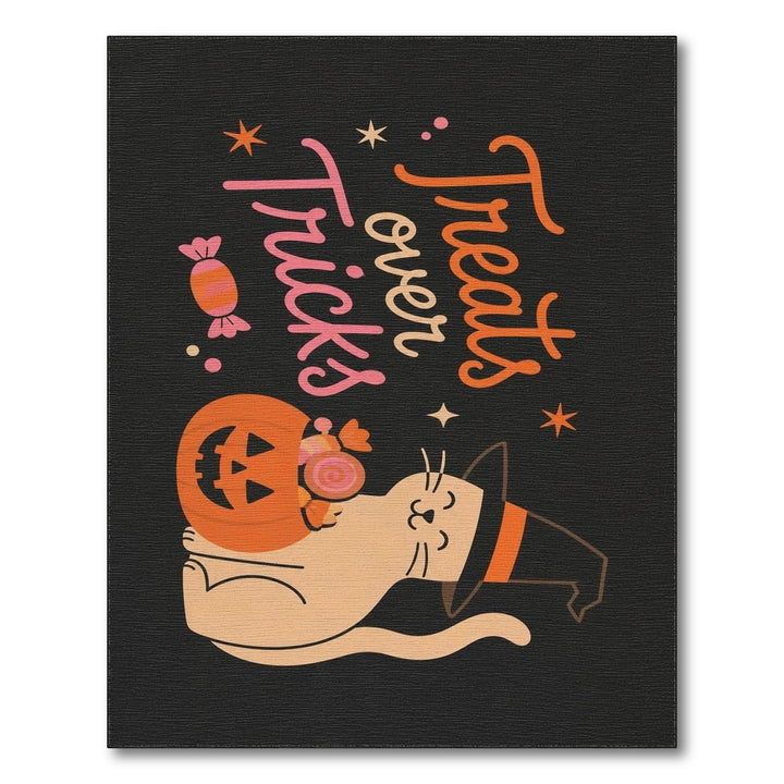 Tricks Over Treats Cat Area Rug