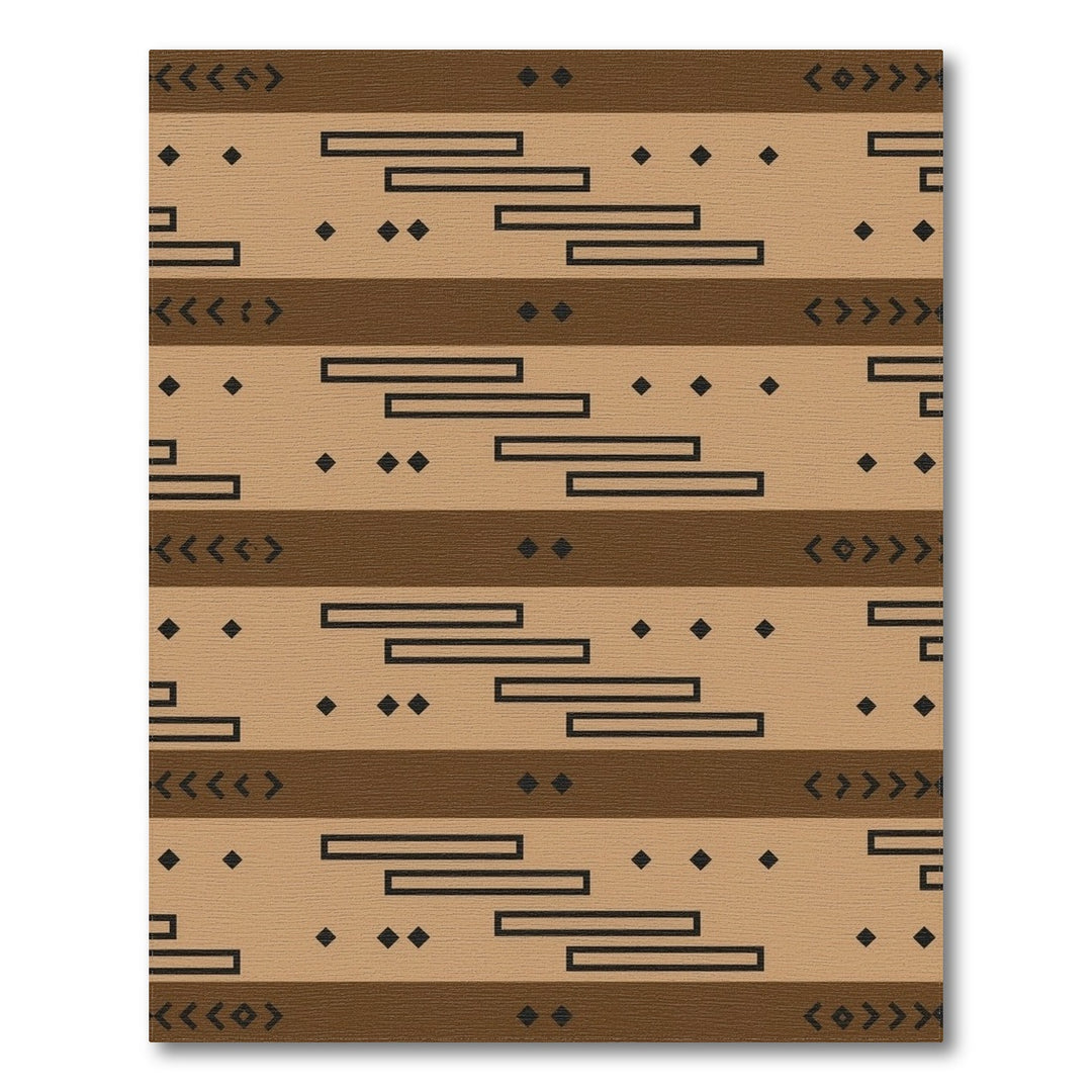 Heritage Brown Tan Tribal Area Rug