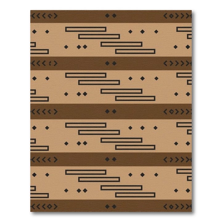 Heritage Brown Tan Tribal Area Rug