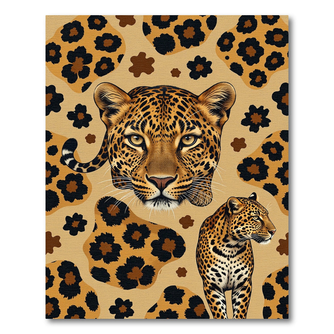 Bold Leopard Spots And Floral Rug
