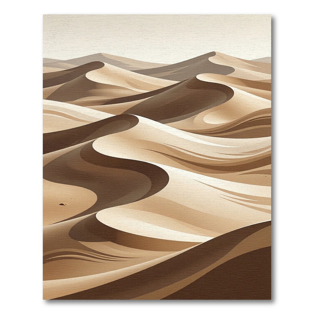 Earthy Dune Waves Landscape Rug