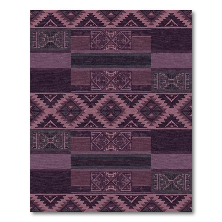 Plum Geometric Navajo Rug