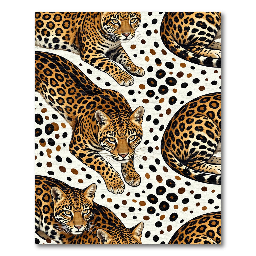 Expansive Jaguar Spots Abstract Rug