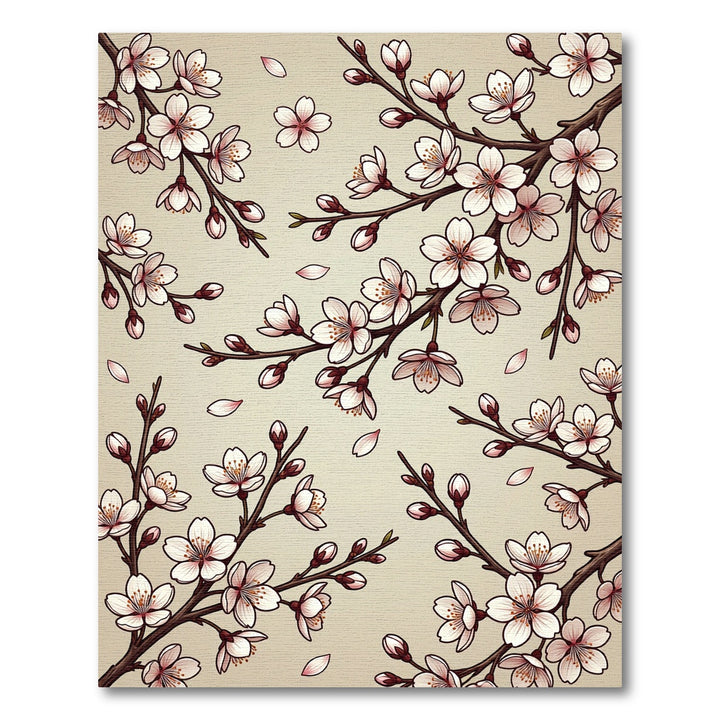 Pale Pink Cherry Blossom Branches Rug