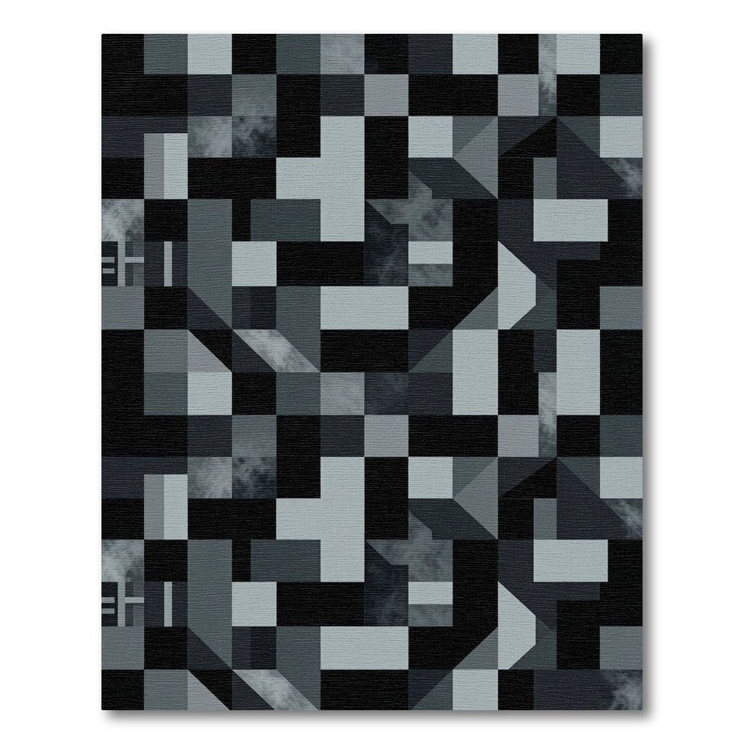 Monochromatic Geometric Contrast Rug