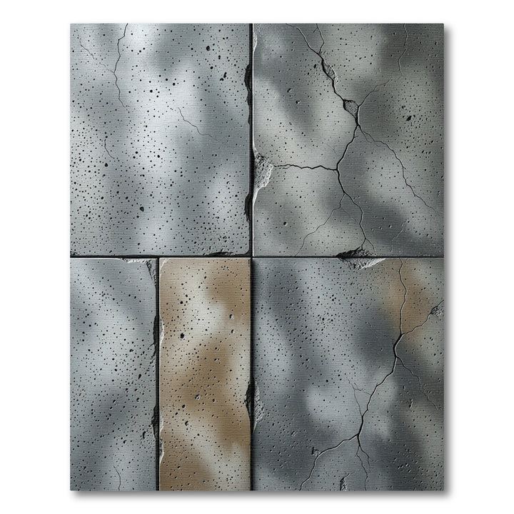 Cracked Concrete Texture Rug