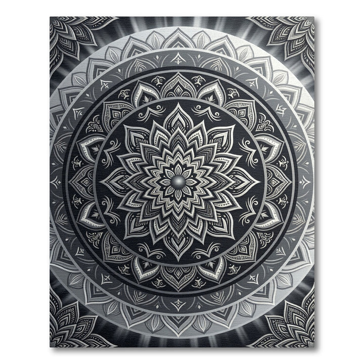 Monochromatic Intricate Mandala Rug