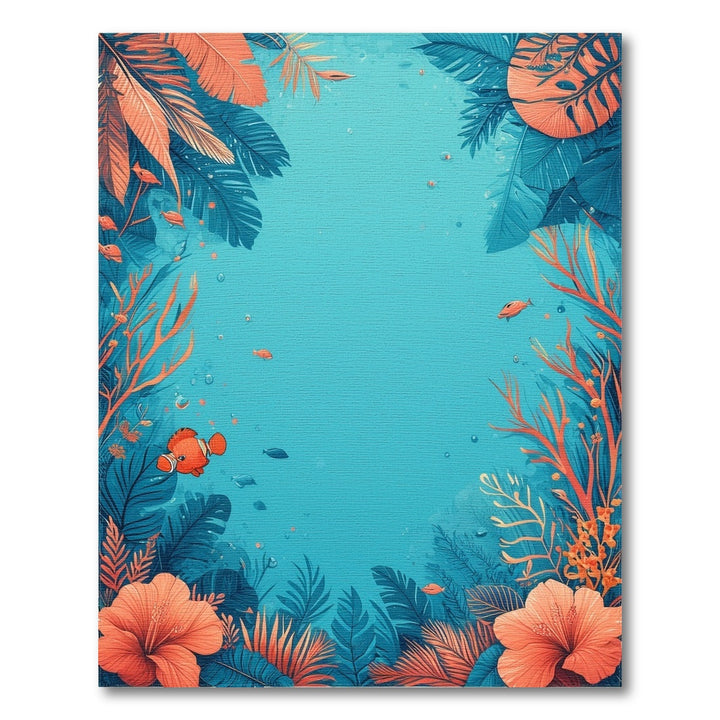 Tropical Reef Fish Washable Area Rug