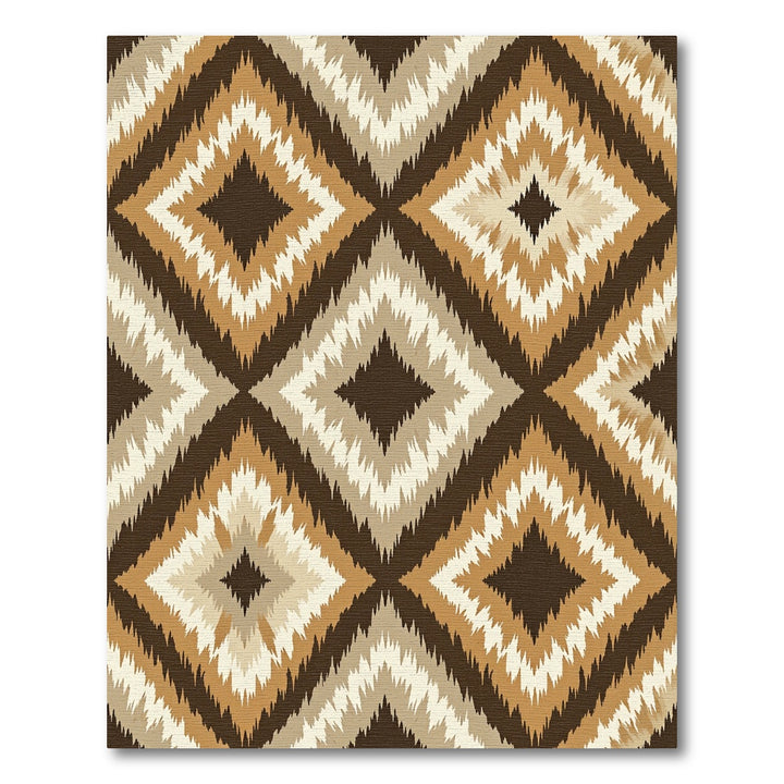 Earthy Diamond Zigzag Tonal Rug