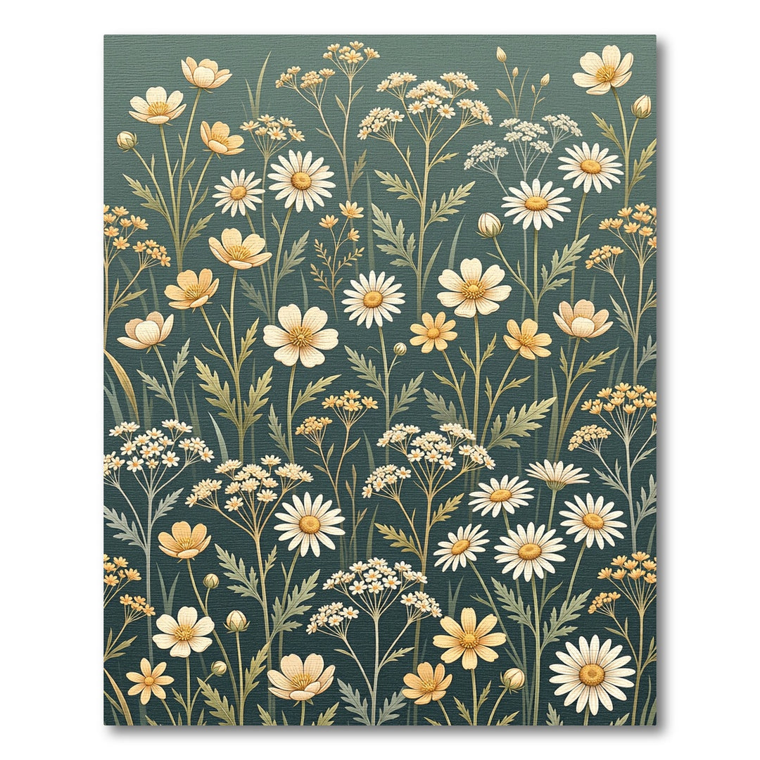 Field of Wildflowers Botanical Art Rug