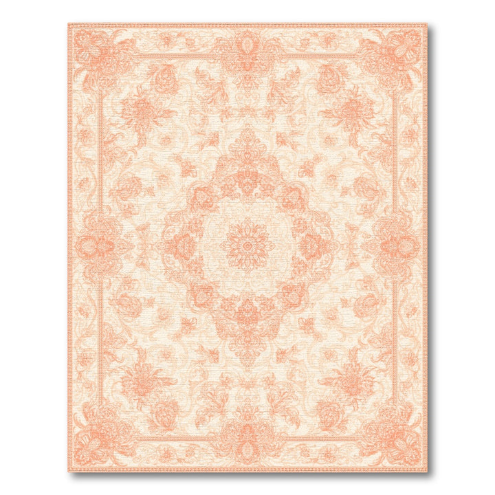 Floral Orange Persian Floral Area Rug
