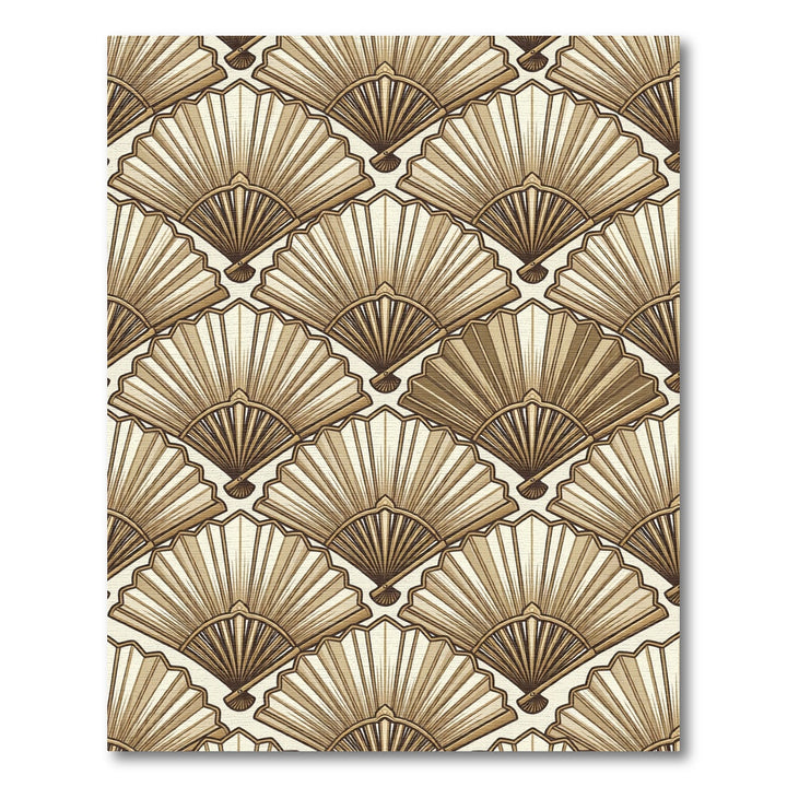 Art Deco Golden Fan Rug Design Rug