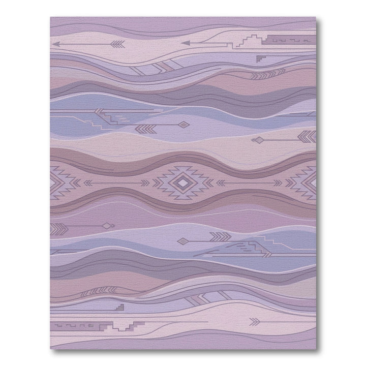 Lavender Boho Wave Arrow Rug