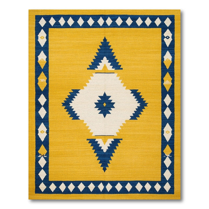 Yellow Southwestern Yellow Southwestern Geometric Area Rug