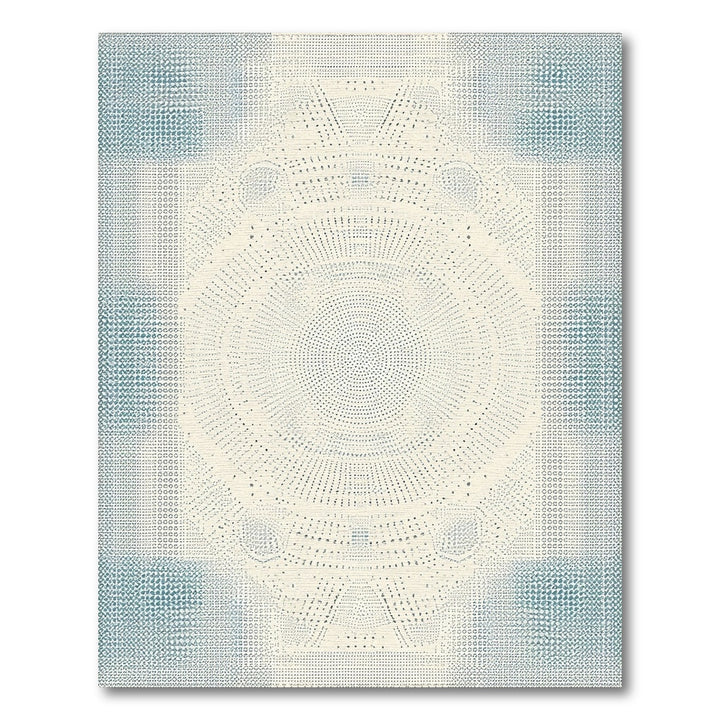 Blue and Teal Blue Teal Geometric Dot Area Rug