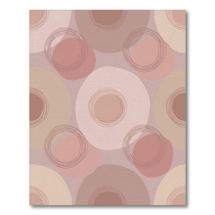 Blush Pink Organic Concentric Circles Rug