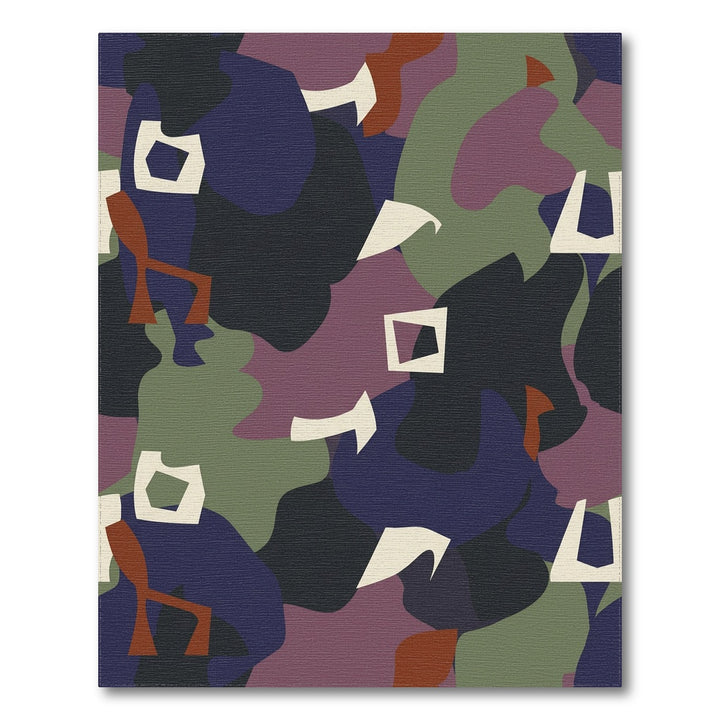 Abstract Earthy Tones Organic Shapes Rug