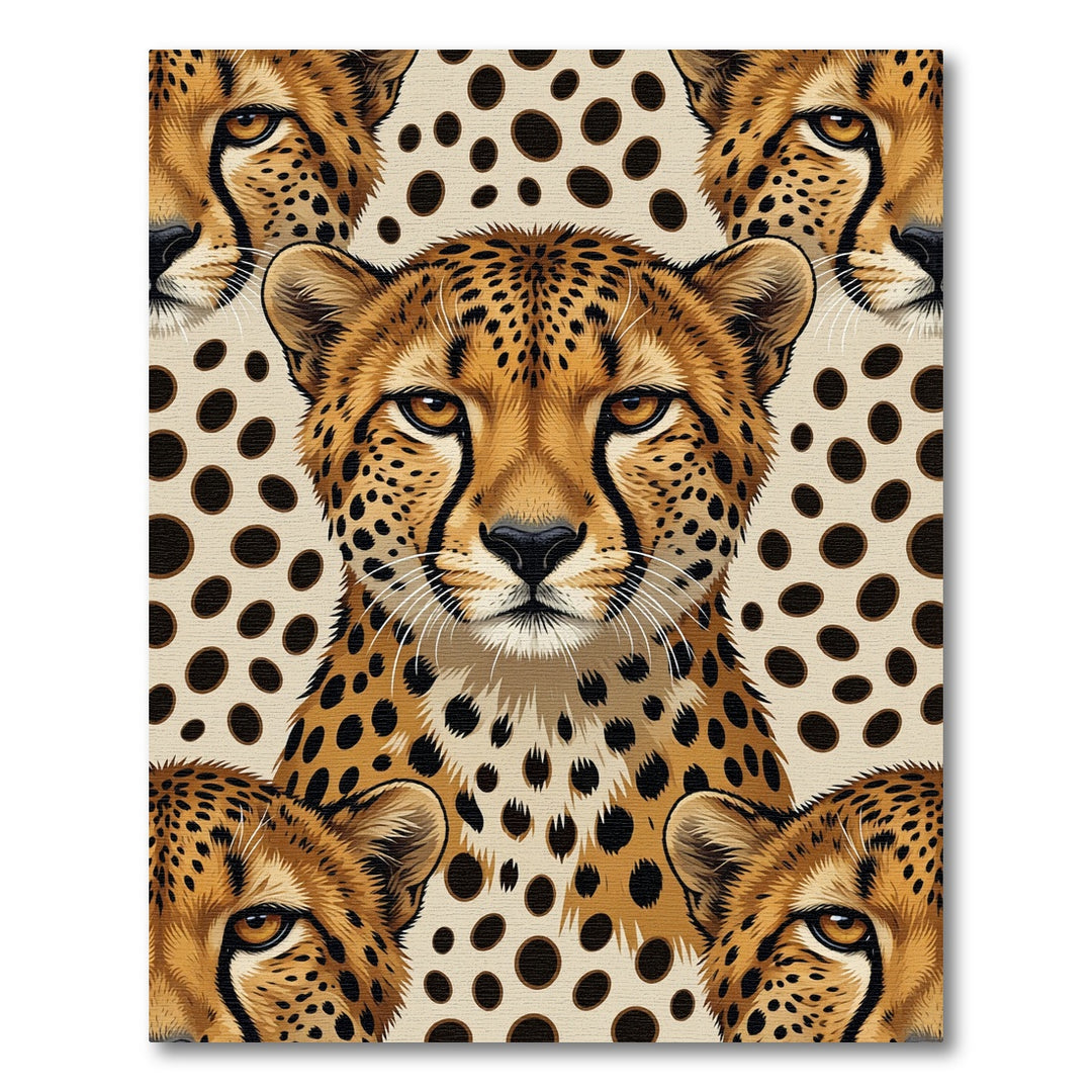 Golden Cheetah Spots Contemporary Composition Rug