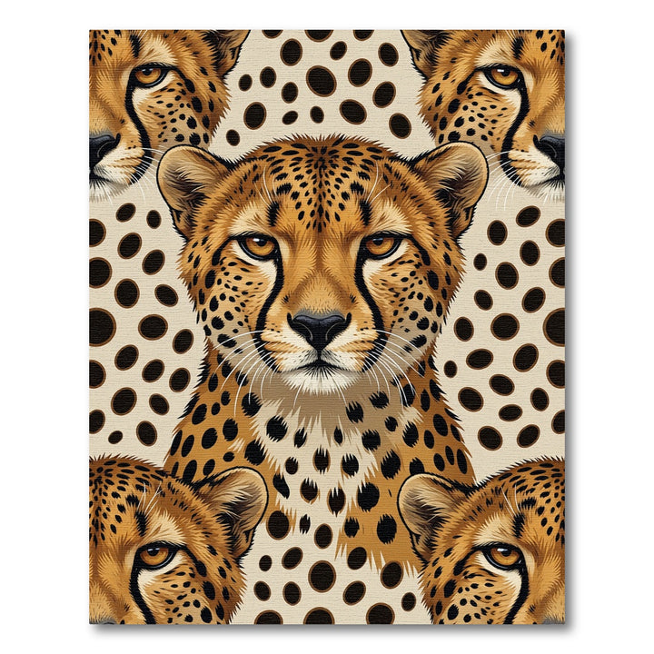 Golden Cheetah Spots Contemporary Composition Rug