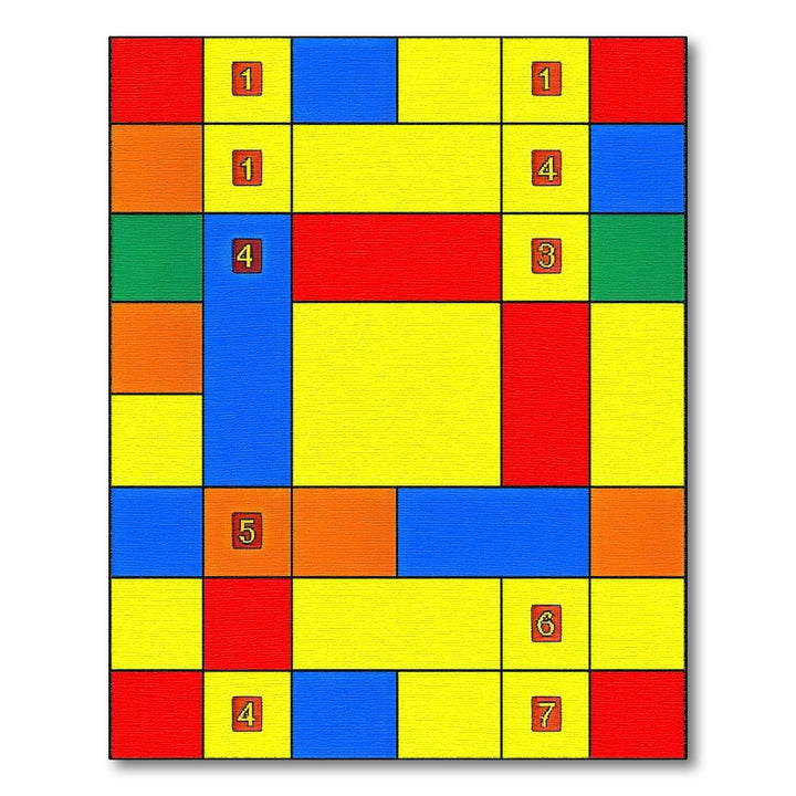 Multi-Color Geometric Kids Area Rug