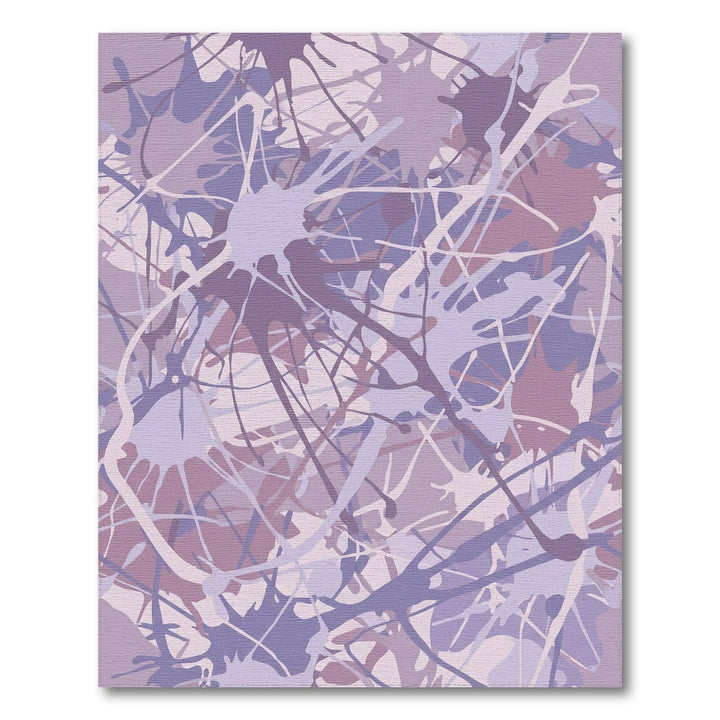 Lavender Splatter Abstract Splash Rug