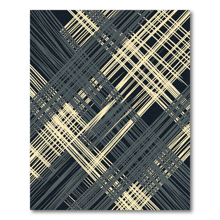 Tangled Cream Grey Abstract Lines Rug