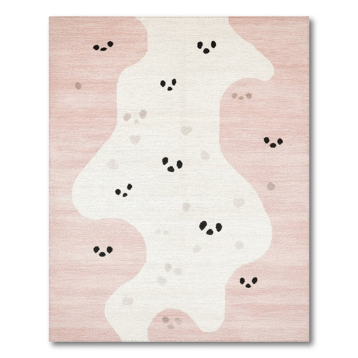 Pink Abstract Dot Area Rug