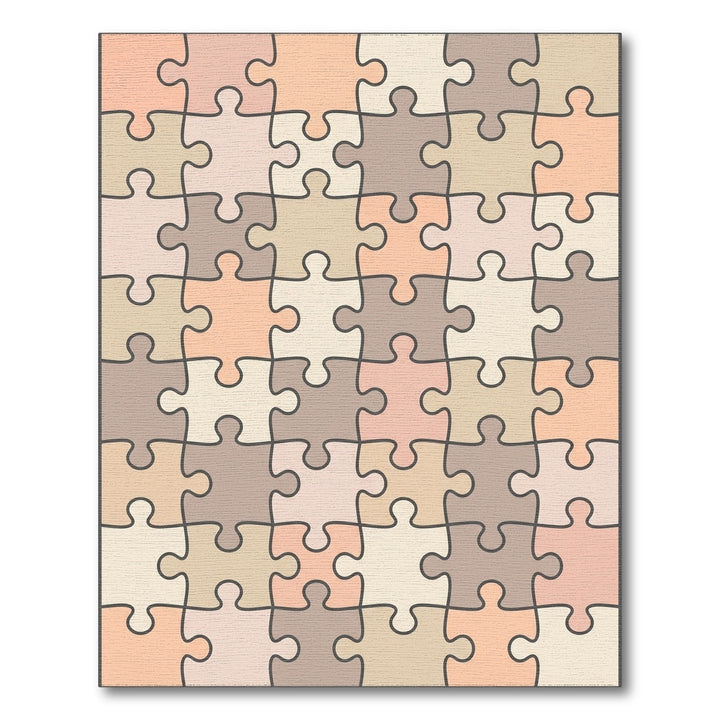 Neutral Tones Puzzle Pieces Rug
