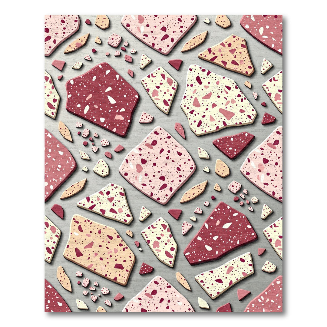 Pink Terrazzo Scattered Shards Rug