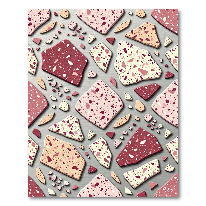 Pink Terrazzo Scattered Shards Rug