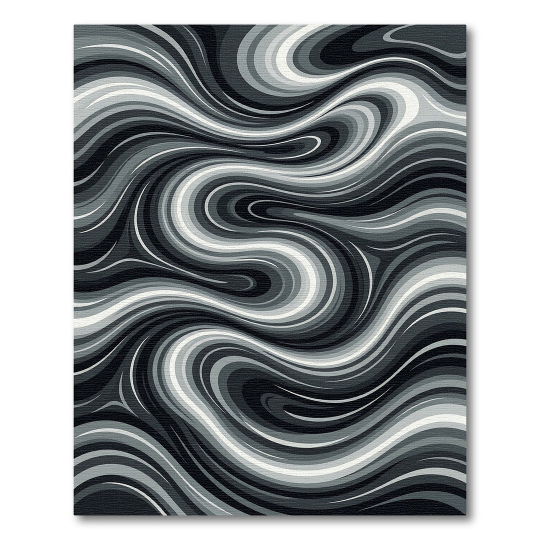 Monochromatic Swirling Abstract Rug
