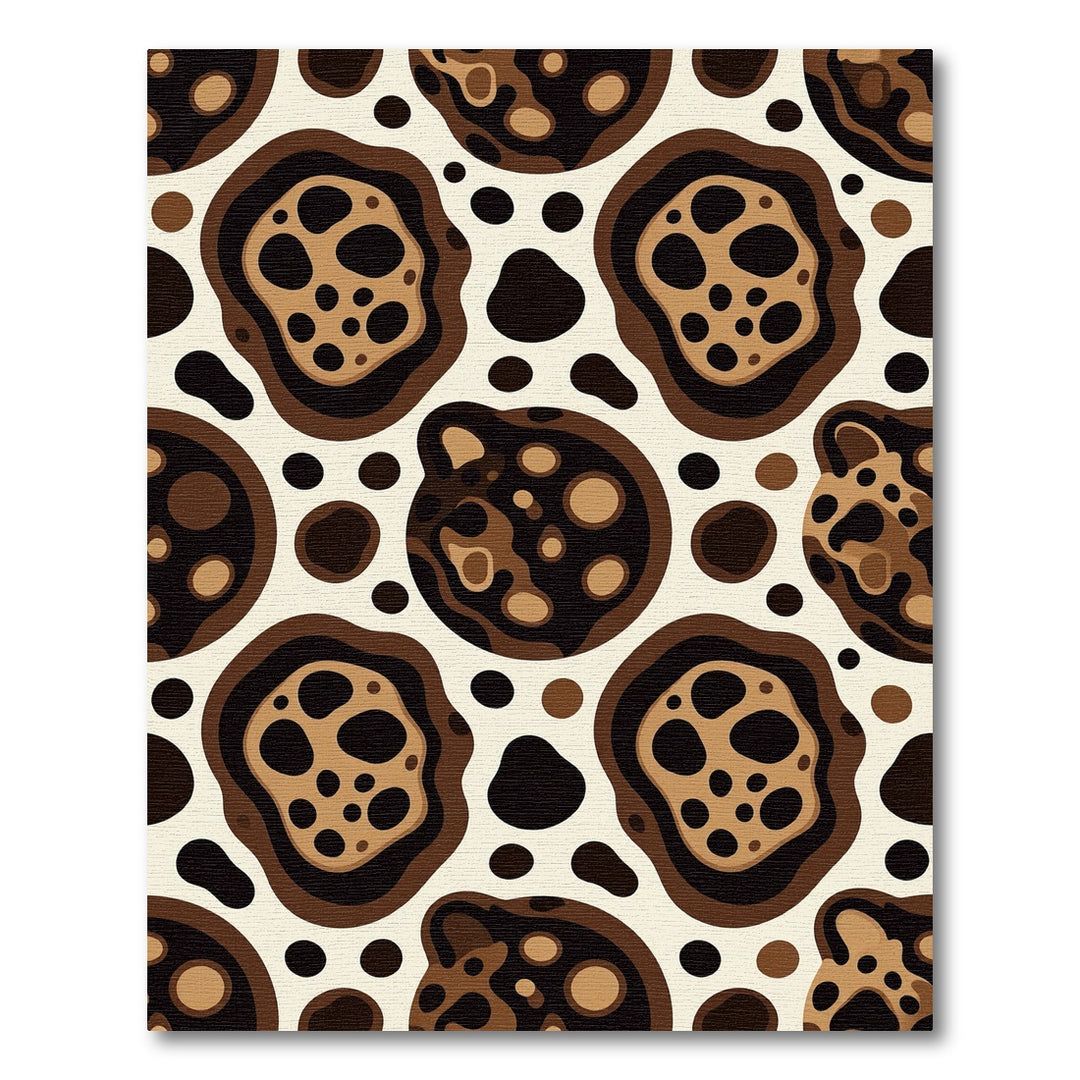 Bold Brown Organic Blotches Rug
