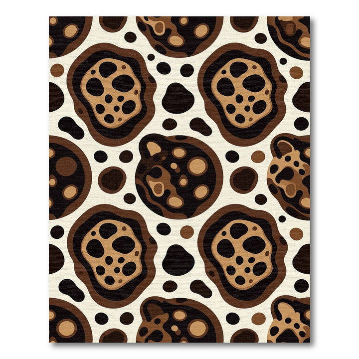 Bold Brown Organic Blotches Rug