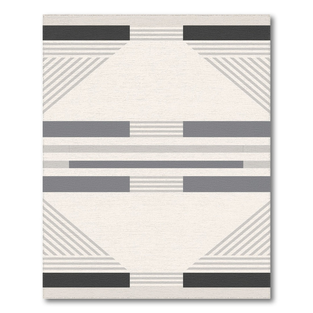 Grey Geometric Area Rug