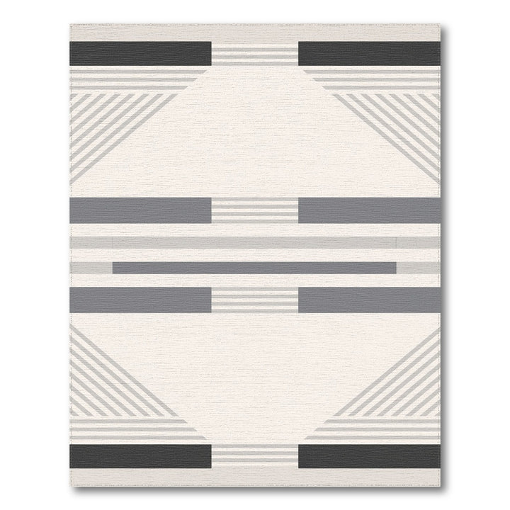 Grey Geometric Area Rug