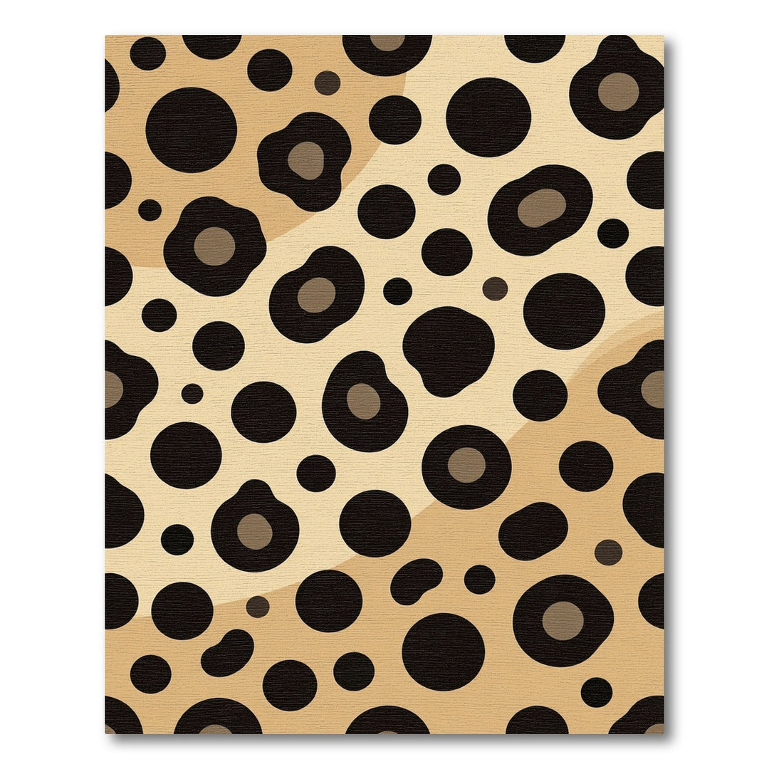 Cheetah Spot Gold Black Round Rug