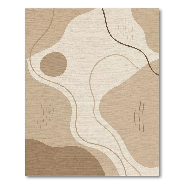 Beige Abstract Area Rug