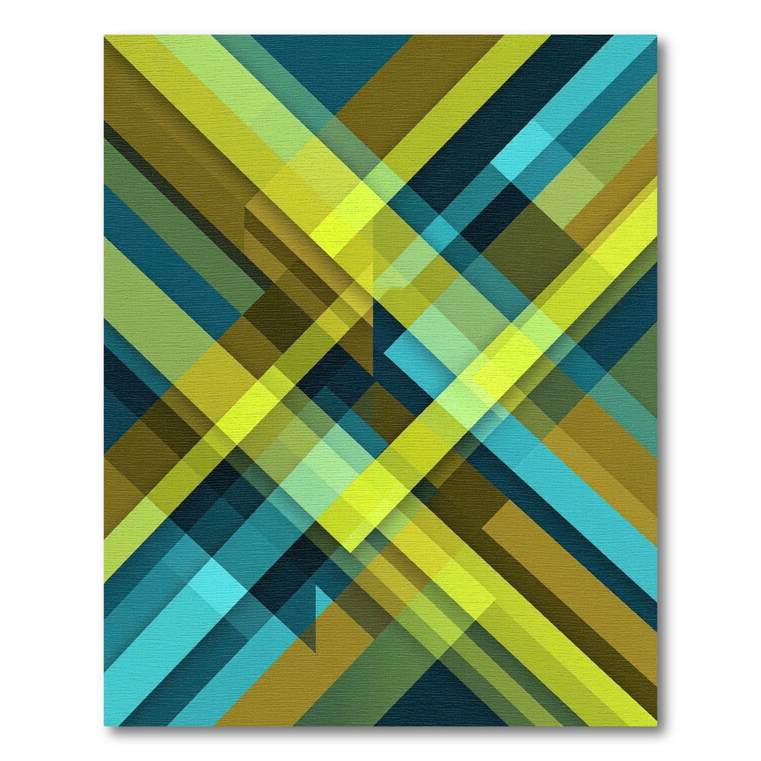 Modern Abstract Intersecting Lines Rug
