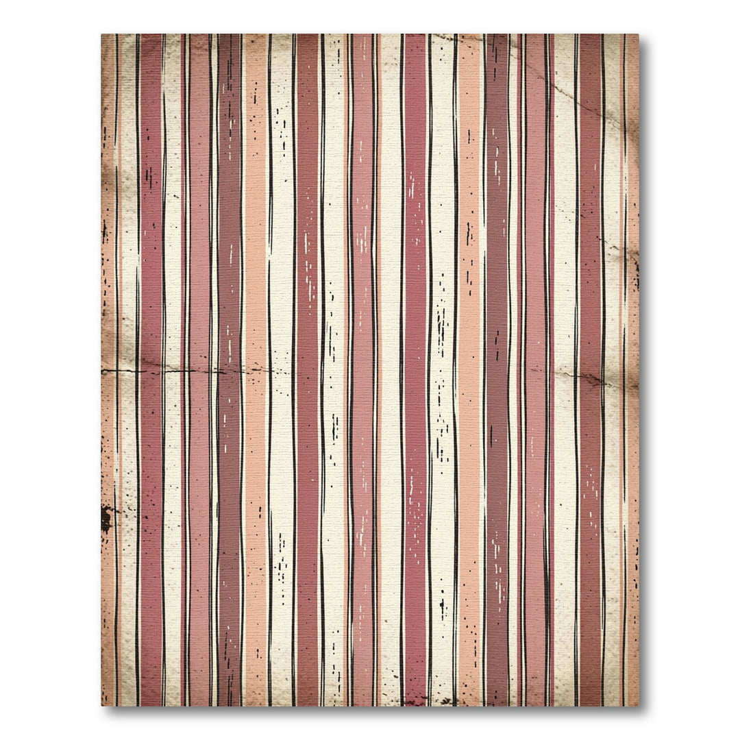 Earthy Red Pink Vertical Stripes Rug