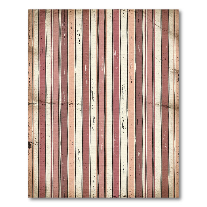 Earthy Red Pink Vertical Stripes Rug