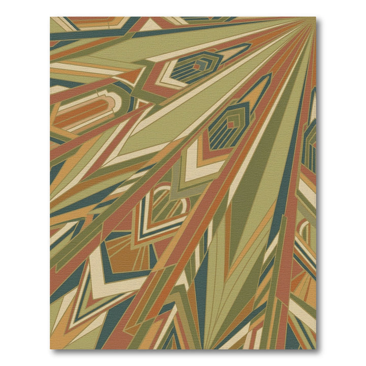 Art Deco Geometric Sunburst Rug